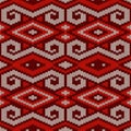 Geometrical seamless knitted pattern Royalty Free Stock Photo