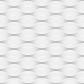Geometrical Seamless shaded oval shape lines on white background Royalty Free Stock Photo