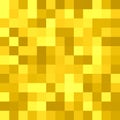 Geometrical square tiled background - vector graphic design from squares in golden tones Royalty Free Stock Photo