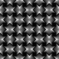Geometrical star lines Seamless Pattern black background Royalty Free Stock Photo