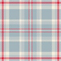 Geometrical texture fabric check, drawing textile vector pattern. Bed seamless tartan background plaid in pastel and light gray Royalty Free Stock Photo