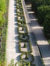 Geometrically planted box hedge in the garden of the WÃ¼rzburg Residence