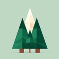 Geometrically-simplified Spruce: Low Resolution Design Illustration