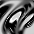 Fluid smoky white black silver shapes, graphics, abstract background Royalty Free Stock Photo