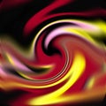 Fluid smoky red yellow dark shapes, graphics, abstract background Royalty Free Stock Photo