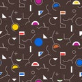 Geometry abstract seamless pattern. Linear motif background Royalty Free Stock Photo