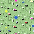 Geometry abstract seamless pattern. Linear motif background Royalty Free Stock Photo