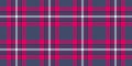 Geometry background check plaid, beautiful texture tartan textile. 40s seamless vector fabric pattern in pink and blue colors