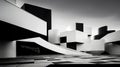 geometry black and white architecture