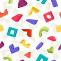 geometry bricks pattern. baby development activity concept collection, cartoon 3d childish constructor toys, simple Royalty Free Stock Photo