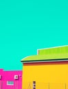Geometry colorful architecture. Stylish wallpaper. Summer Minimal concept