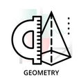 Geometry concept icon on abstract background Royalty Free Stock Photo