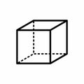 Geometry Cube Outline Vector