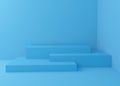 Geometry display background for product presentation, 3d rendering illustration.
