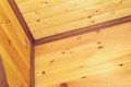 Geometry from eco-friendly wooden ceiling skirting boards.