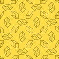 Geometry Education line pattern with vector Parallelepiped sign seamless background