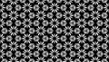 Geometry floral, black and white abstract seamless pattern Royalty Free Stock Photo