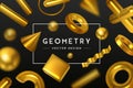 Geometry Golden Bodies Composition Royalty Free Stock Photo