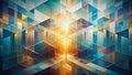 The Geometry of Light and Shadow: A Geometric Abstract Exploring the Patterns Created by Light and Form Generative AI artwork