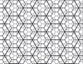 Geometry line hexagonal seamless pattern for surface design, fabric, wrapping paper. Royalty Free Stock Photo