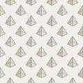 Geometry and Math concept vector retro seamless pattern with Pyramid sign