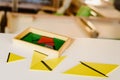 Geometry and mathematics materials in a Montessori classroom