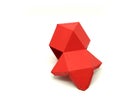 Geometry net of Cuboctahedron. 2 dimensional shape foldable to form a 3d shape or a solid. Unfolded 3D Figures.