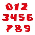 Geometry numerals for funny kids Royalty Free Stock Photo