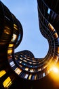 Geometry of round Axel Towers, Copenhagen, Denmark