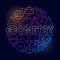 Geometry round colorful illustration