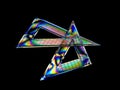 Geometry set squares, rainbow colours on black Royalty Free Stock Photo