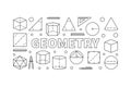 Geometry subject vector horizontal banner