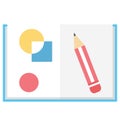 Geometry Tools, Drawing Tools Vector Icon Royalty Free Stock Photo
