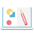 Geometry Tools, Drawing Tools Vector Icon Royalty Free Stock Photo