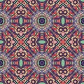 Geometry vintage floral seamless pattern Royalty Free Stock Photo