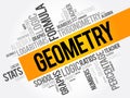 Geometry word cloud collage, education concept background