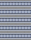 Geomtrical ornamental border pattern. fabric texture