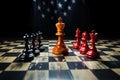 Geopolitical chess China and USA engage in trade war symbolically Royalty Free Stock Photo