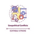 Geopolitical conflicts concept icon