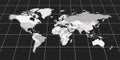 Geopolitical map of World. Bottom perspective view with background grid. Vector illustration