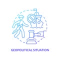 Geopolitical situation concept icon