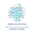 Geopolitical situation concept icon