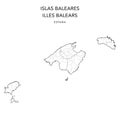 Geopolitical Vector Map of the Balearic Islands as of 2022