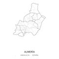 Geopolitical Vector Map of the Province of AlmerÃÂ­a as of 2022 Royalty Free Stock Photo