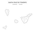 Geopolitical Vector Map of the Province of Santa Cruz de Tenerife as of 2022