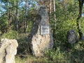The Georg-Stone memorial on the Pfaffenberg on the 3-memorial-stone-way in Jena, Germany