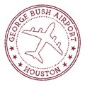 George Bush Airport Houston stamp.