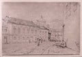 1829 George Chinnery Pencil Sketch Senado Square Architecture Drawing Portuguese Macao Vintage Treasure Macau Antique Print Royalty Free Stock Photo