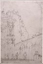 1835 George Chinnery Pencil Sketch St. Paul Church Drawing Portuguese Macao Vintage Treasure Macau Antique Print