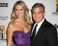 George Clooney, Stacy Keibler Royalty Free Stock Photo